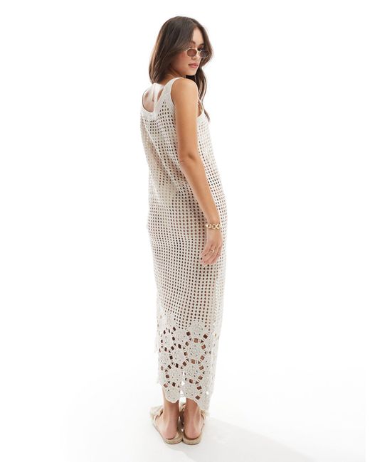Y.A.S White Crochet Maxi Dress