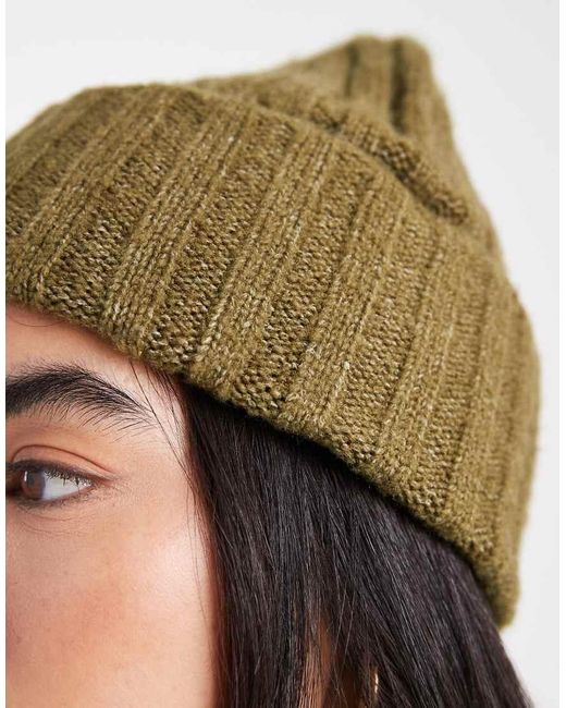 New Look Brown Ribbed Beanie