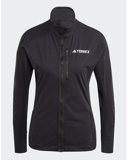 Adidas Gray Terrex Xperior Cross Country Ski Soft Shell Jacket