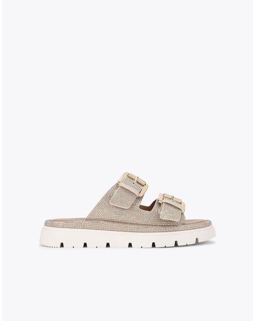 Carvela Kurt Geiger White Pavilion Jewel Flat Sandals