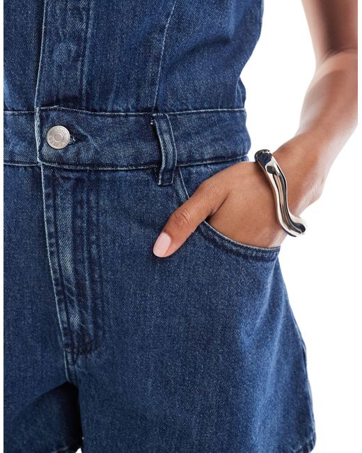 ASOS Blue – jeans-playsuit