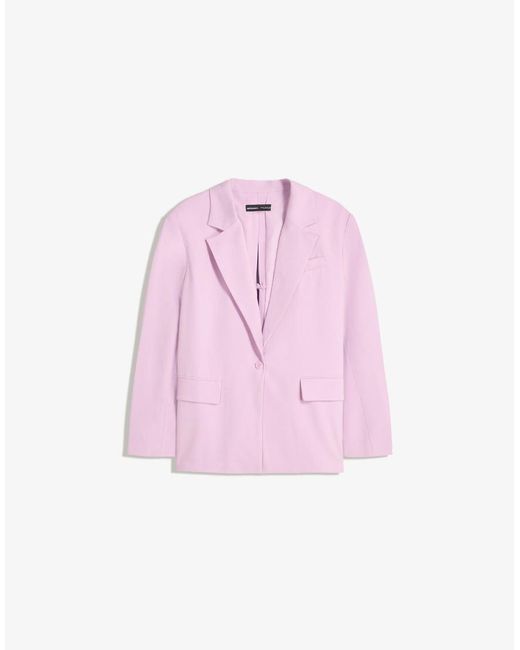 Blazer Con Fascette Sul Retro di Bershka in Gray