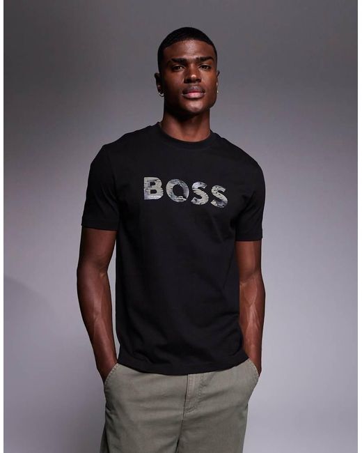 Boss T-shirt Te Galaxy 50528221 Nero Regular Fit