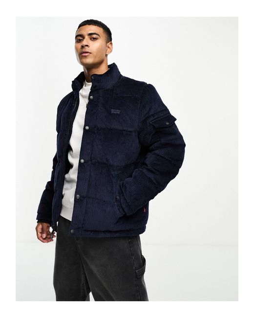 Levi's Cord Puffer Jacket in Blue for Men | Lyst