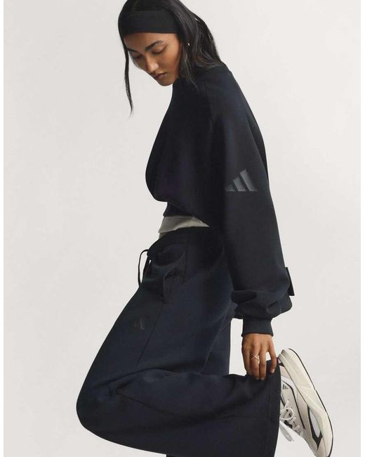 Adidas Originals Blue Soft Lux Straight Leg Pants