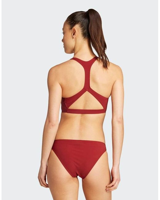 Adidas Originals Red Lanelux Y-back Bikini