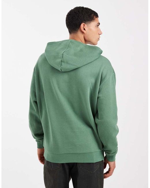 ASOS Green Essentials Relaxed Fit Hoodie for men