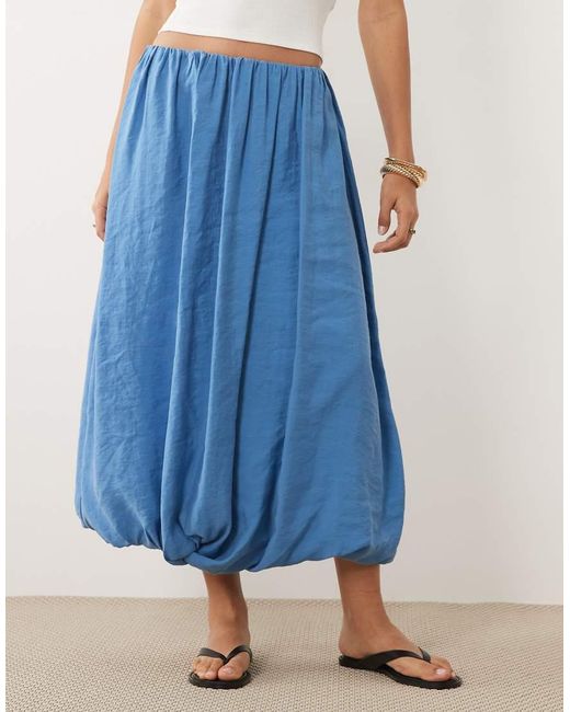 ASOS Blue Drapey Balloon Skirt