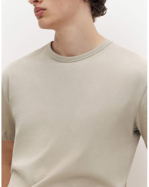 Pull&Bear – basic-t-shirt in Natural für Herren