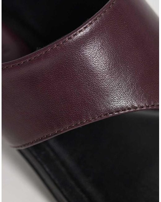 ASOS Red Helix Premium Heeled Toe Thongs