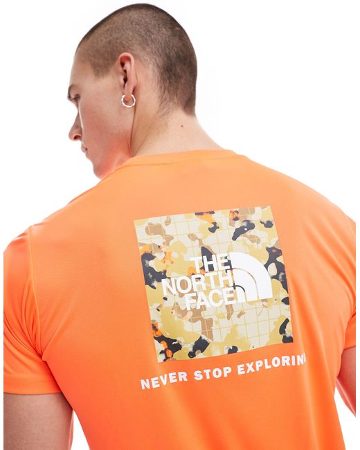 The North Face Training – reaxion redbox – t-shirt in Orange für Herren