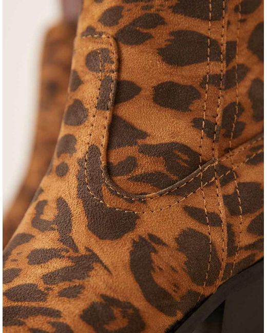 ASOS Brown Remone Heeled Western Boots