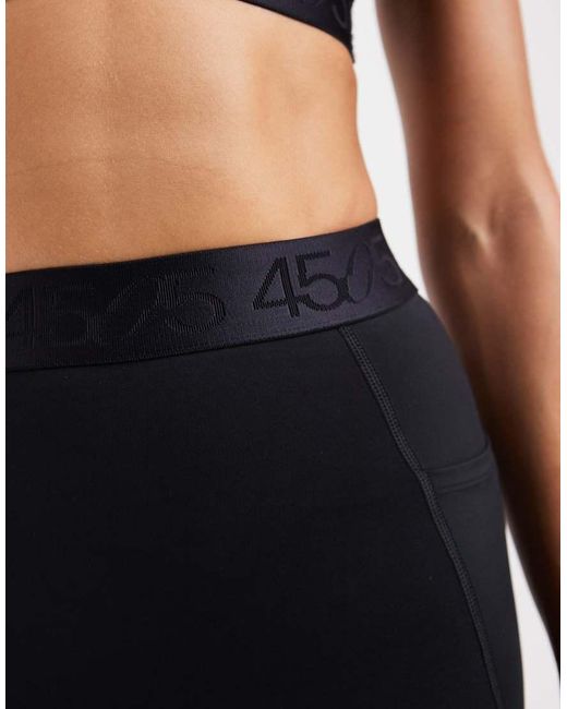 4505 White Active Logo Jacquard High Waist Gym leggings
