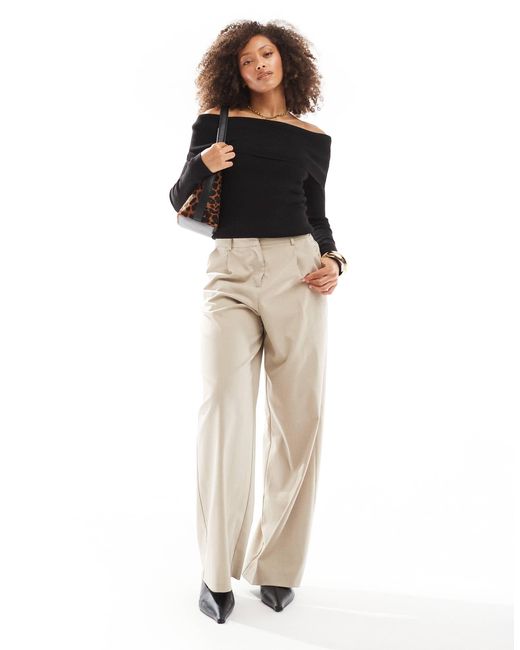 Cotton On Black Cotton on – everfine – schulterfreier, gerippter strickpullover