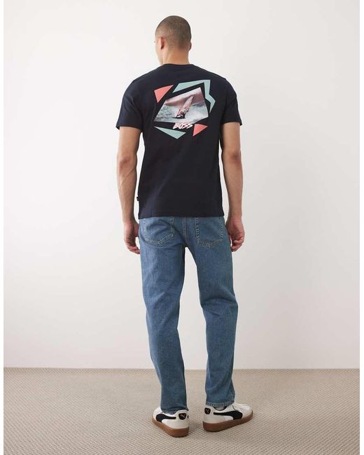 Boss Blue Hugo Boss Regular Fit Graphic Short Sleeve T-shirt for men