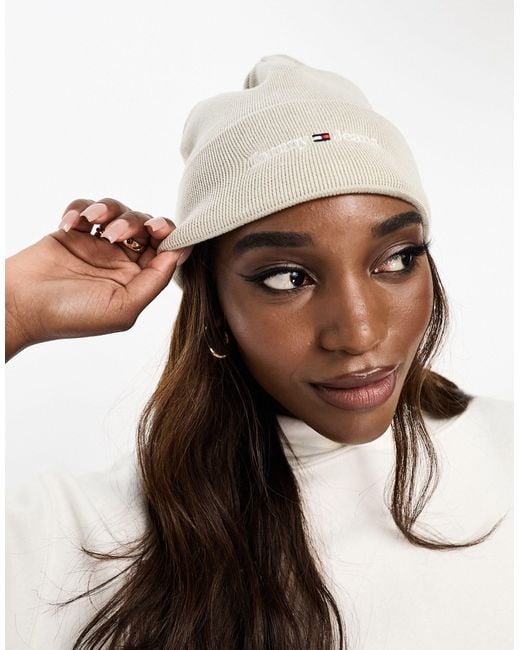 Tommy Hilfiger Sport Beanie Hat in White Lyst UK