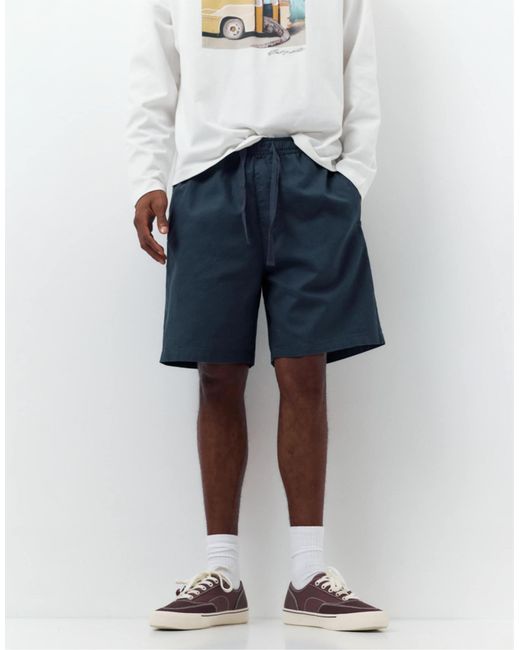 Pull&Bear – hemd aus leinenmix in White für Herren