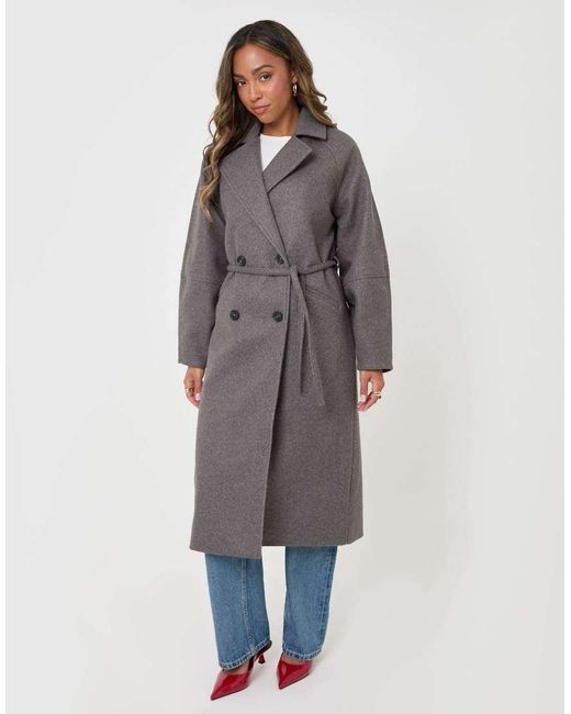 Threadbare Gray Longline Cocoon Coat