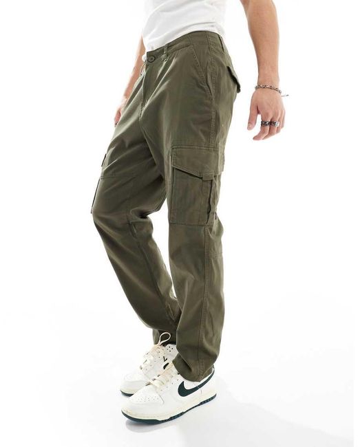 Only & Sons White Slim Fit Cargo Trouser for men