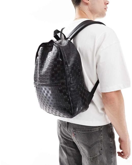 Zaino Con Motivo Impresso di ASOS in Black da Uomo