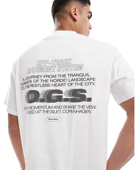 Jack & Jones White Oversized Back Print T-shirt for men