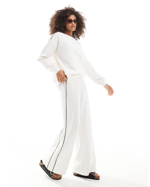 Cotton On White Cotton on – gerippte, weit geschnittene schlupfhose