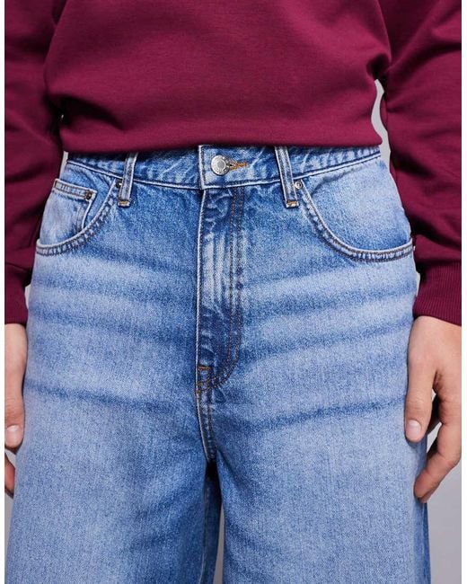 ASOS Blue Super baggy Jeans for men