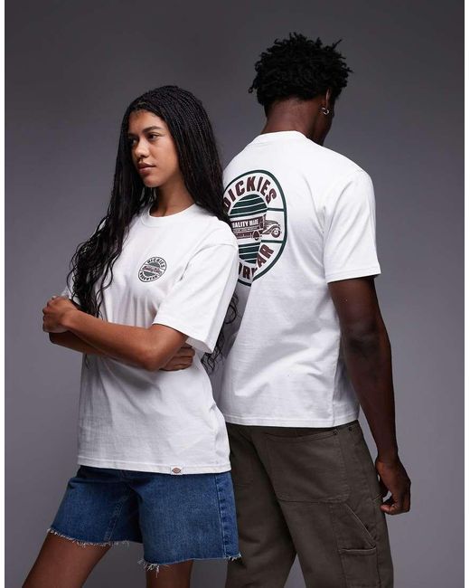 Camiseta Blanca Con Estampado Gráfico Circular En La Espalda De Dickies de color White