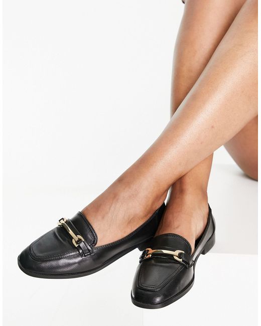 Asos Design Wide Fit Black – verity – flache loafer