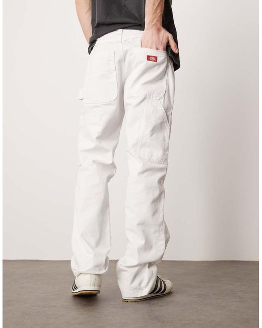 Pantalones Blancos Utilitarios De Estilo Carpintero De Dickies de hombre de color Natural