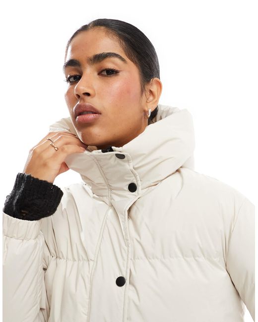 Threadbare Natural – puffer-kurzmantel