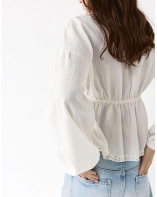Pull&Bear White – bluse
