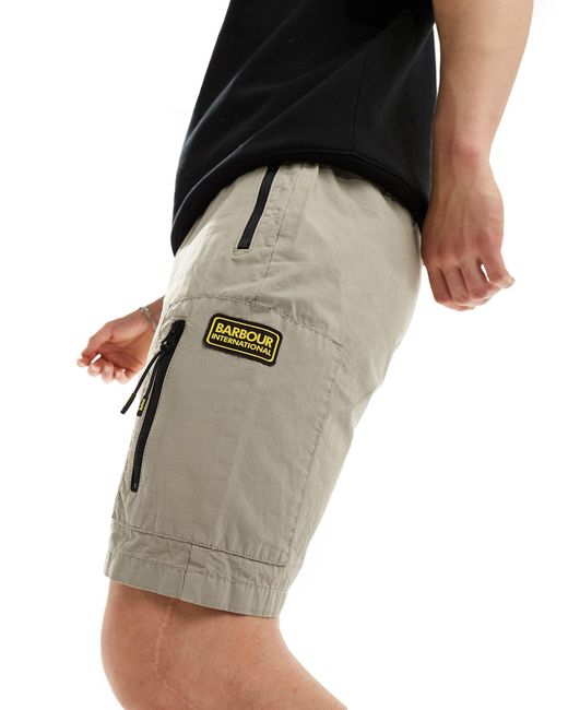 International - bolt - pantaloncini cargo color pietra di Barbour in Black da Uomo