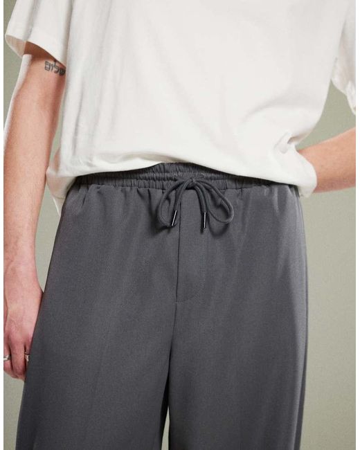 ASOS Multicolor Pull On Smart Wide Leg Pants for men