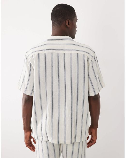 SELECTED White 100% Cotton Textured for men