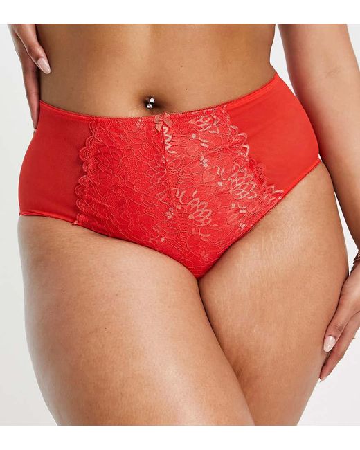 Yours Red Lace Brief