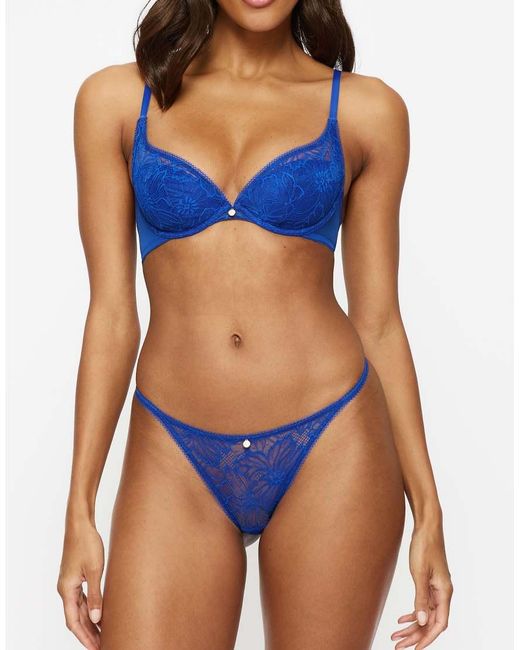 KBX Blue Alice Padded Plunge Bra