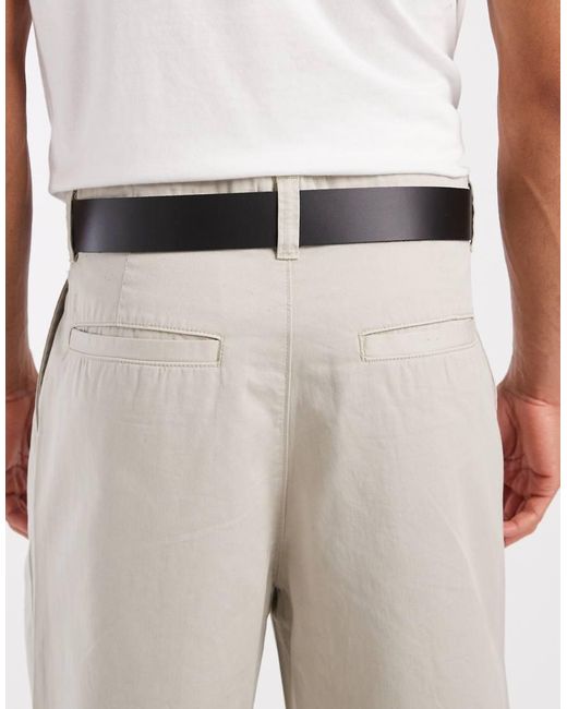 Jack & Jones Gray Leather Belt for men