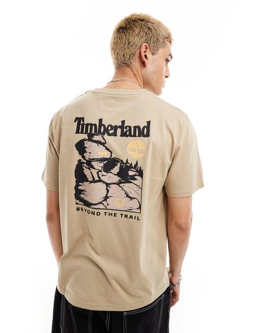 T-shirt oversize avec grand imprimé montagne au dos - bleu - exclusivité asos Timberland pour homme en coloris Natural