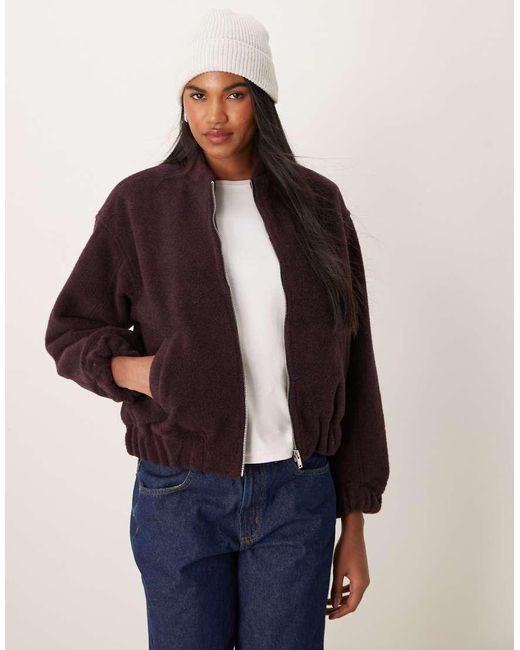 New Look Oversized Bomberjack Met Textuur in het Blue