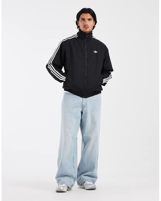 Adidas Originals Black Firebird Woven Track Top for men