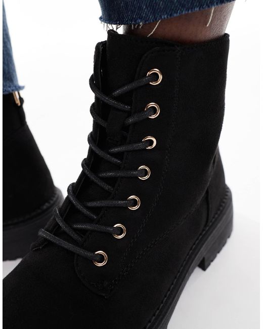 New Look Blue Lace Up Ankle Boot