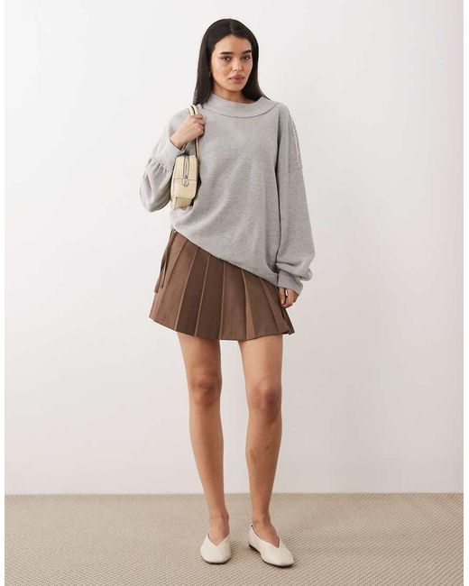 Free People Gray Palm Springs Turtle Pullover