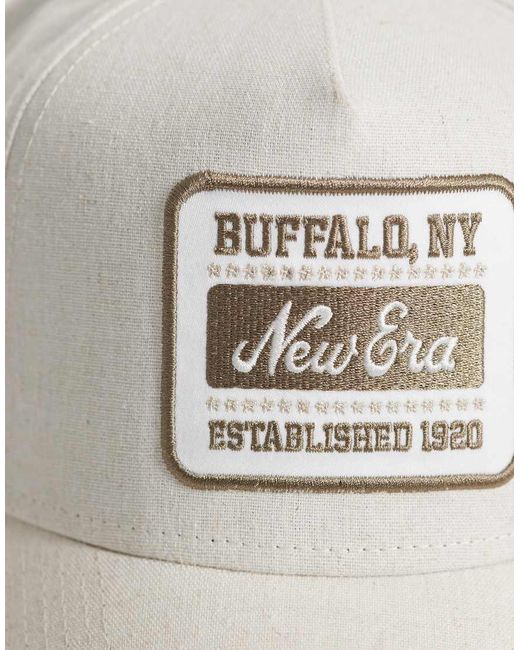 KTZ White E Frame Patch Logo Linen Cap