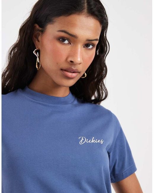 Dickies Blue North Madison Logo Baby Tee