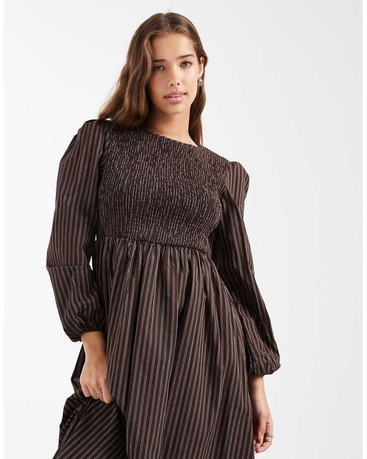 Daisy Street Multicolor Volume Sleeve Midaxi Dress