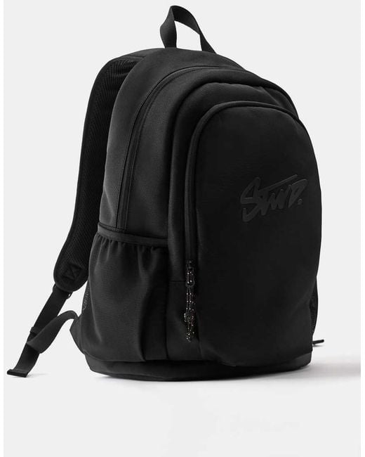 Pull&Bear Black Stwd Backpack for men