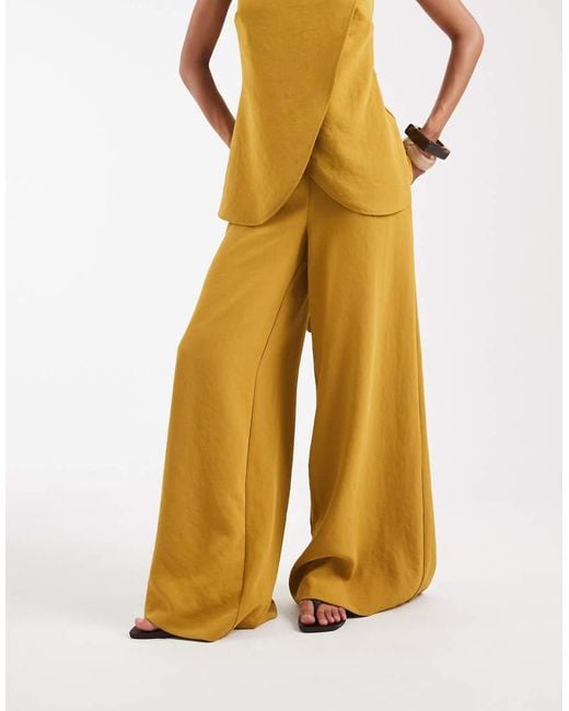 ASOS Metallic Corset Waist Palazzo Pants
