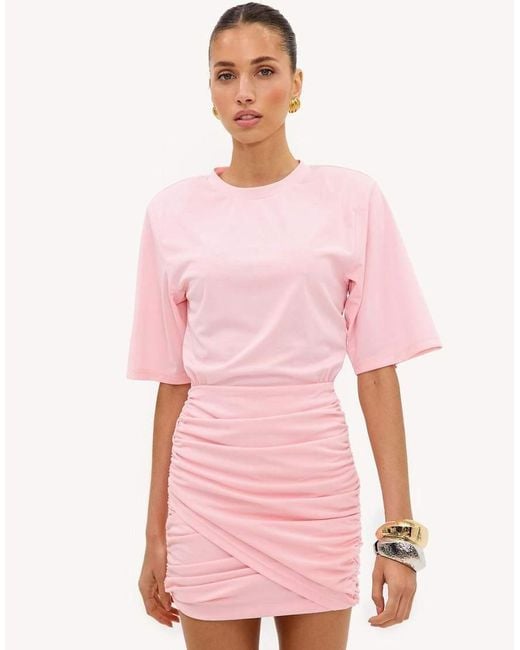 Loavies Pink Simply Perfect Love Dress With Shoulder Pads