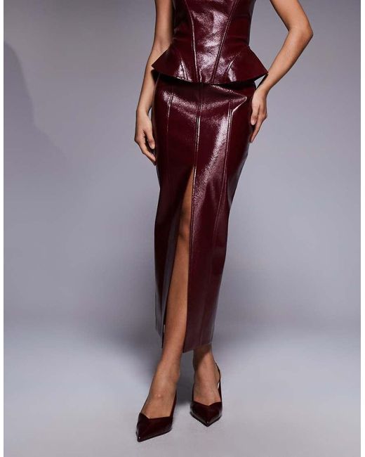 ASOS Purple Asos X The Sourced Collection Maxi Skirt
